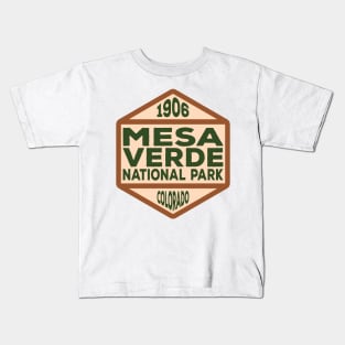 Mesa Verde National Park badge Kids T-Shirt